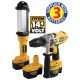 DEWALT DC935KB 14.4VOLT COMBI HAMMER WITH 3 x 2.6AMP Ni-MH BATTERIES & DC528N TORCH was �249.95 �219.95