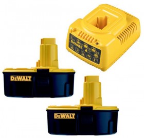 DeWalt DE9130 30 Min Charger + 2 x DE9503 18 Volt Batteries