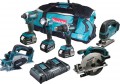 MAKITA DLX6067PT LXT 6 Piece Kit With 3 x 5.0Ah Li-Ion Batteries, Dual Port Charger £749.95 Makita dlx6067pt 6pc 18v 3 X 5.0ah Combo Kit
Contents:
Dhp458 Combi Drill
Dtd152 Impact Driver
Dss611 Circular Saw
Dkp180 Planer
Djv180 Jigsa