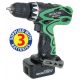HITACHI DS12DVF3 12VOLT DRILL & DRIVER SUPPLIED WITH 3 BATTERIES & 43PC DRILL & BIT SET �89.95