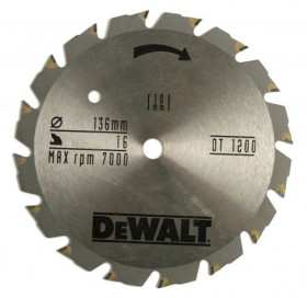 DEWALT  DT1200XM TRIMSAW BLADE 136MM X 10MM X 16T (FOR DW936)