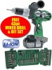 HITACHI DV18DL 18VOLT LITHIUM-ION COMBI HAMMER WITH 2 x 3AMP BATTERIES & 43PC BIT SET FREE �259.00 Hitachi Dv18dl 18volt Lithium-ion Combi Hammer With 2 X 3amp Batteries
&nbsp;&nbsp;
New High Spec Combi Drills With All New Lithium-ion Batteries
&nbsp;
Features:
� Long Life - Unique Protection 