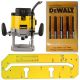 DEWALT DW625EK 110V 1/2INCH 2,000WATT ROUTER + JIG + 5 PCE CUTTER PACK �289.95