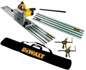 DEWALT DWS520KR-GB 240V PRECISION PLUNGE SAW WITH 2 x 1.5M RAILS + CONNECTOR BAR & GUIDE RAIL BAG & PAIR OF CLAMPS!