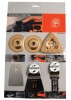 FEIN MULTIMASTER TILING SET OF ACCESSORIES �86.95 Fein Multimaster Tiling Set Of Accessories
&nbsp;
Contents:


﻿1 X Carbide Segmented Saw Blade

1 X Carbide Saw Blade

1 X Carbide Rasp

1 X Flexible Scraper Blade

1 X 65mm Genera