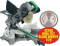 Hitachi C8FSE 240v Slide Compound Mitre Saw 216mm + An Extra 60th TCT Blade Free Worth �29  �229.00 

Twin Horizontal Rails Give A Maximum Cutting Width Of 312mm

Left Bevel Cutting Up To 48�

Lightweight Design

Soft Grip Handle


Specifications


Power Input : 1050w

No Load Speed 