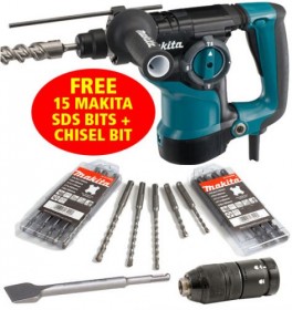 MAKITA HR2811FT 800W 240VOLT SDS-PLUS ROTARY HAMMER WITH CHISELLING ACTION & QUICK CHANGE CHUCK