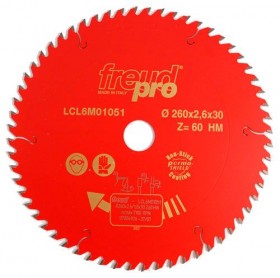 FREUD LCL6M01051 PRO TCT CIRCULAR SAW BLADE 260MM X 30MM X 60T