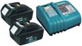 MAKITA  18VPACK 2 x 18VOLT 3AMP LITHIUM-ION BATTERY (PACK OF 2) + DC18RA CHARGER �189.95 Makita&nbsp; 18vpack 2 X 18volt Lithium-ion Battery (pack Of 2) + Dc18ra Charger
&nbsp;

Batteries

Technical Specificationsbattery Ah: 3.0 Ah
Battery Type: Li-ion 
Voltage: 18 V
Battery Id: B