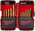 MILWAUKEE 19PCE TITANIUM HSS DRILL BIT SET �32.95 