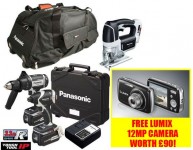 PANASONIC 18V TRIPLE PACK, COMBI, IMPACT DRIVER, 2 x BATTS + 18V JIGSAW BODY & BAG + FREE LUMIX 12MP CAMERA WORTH �90 �499.00