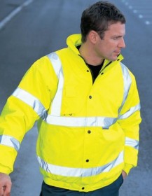 DICKIES HI-VIS BOMBER JACKET X-LARGE - SATURN YELLOW