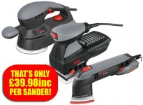 SKIL 240V TRIPLE SANDER PACKAGE - PALM, 125MM RANDOM ORBITAL & DETAIL SANDER & 3 CARRY BAGS �119.94
