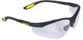 DEWALT CLEAR REINFORCER SAFETY SPECS �8.95 Dewalt Clear Reinforcer Safety Specs
&nbsp;
Features:


Soft, Rubber Nosepiece - Provides Maximum All Day Comfort

Handgrip Pattern On Temple - Provides A Secure Grip

Cushioned Rubber Temple