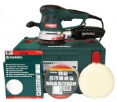 METABO SXE450 TURBO TEC 240V DUO ORBIT 2.8 OR 6.2MM ACTION SANDER & METABOX CASE PLUS ASSORTED ACCESSORIES �199.95
