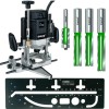 TREND T11EK 110V 2000W ROUTER WITH COMBI 1002 JIG & SET OF 4 CUTTERS �478.60 Trend T11ek 110v 2000w Variable Speed Router.
&nbsp;
****************package Offer****************
&nbsp;
Supplied With Trend Combi 1002 Worktop Jig & Trend 4 Piece Kitchen Fitters Cutter Set