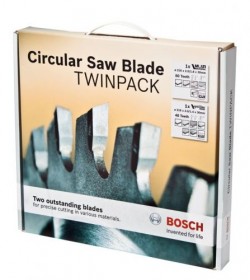 BOSCH 216MM CIRCULAR SAW BLADE TWIN PACK
