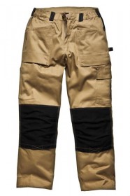 DICKIES WD4930 GRAFTER DUO TONE TROUSERS 40IN x 32IN - KHAKi/BLACK 
