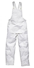 DICKIES WD650 WHITE PAINTERS BIB AND BRACE - X LARGE