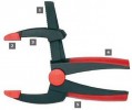 BESSEY XV5-100 VARIO CLIPPIX SPRING CLAMP �6.59 Bessey Xv5-100 Vario Clippix Spring Clamp  1  Adjusting Rail In Structurally Optimized E-shaped Section With Corrugated Notches For Dependable Pre-setting Of The Clamping Arm.  2  Softpads For Gentle 