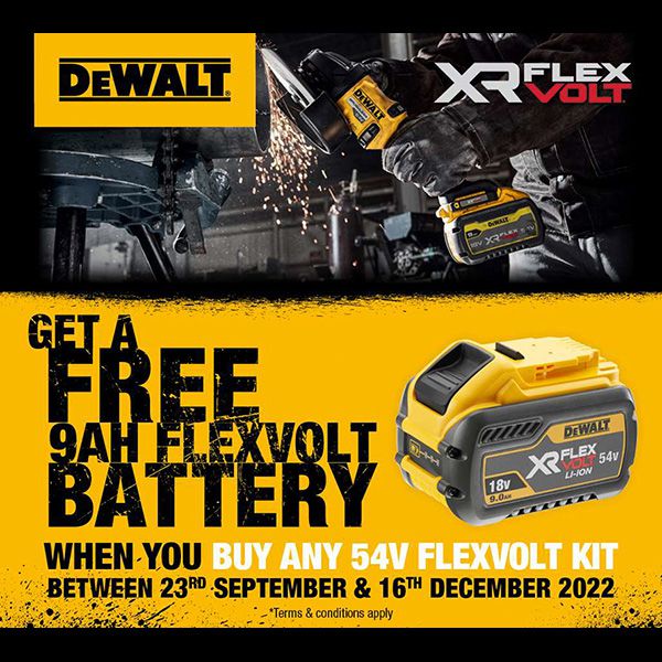 Dewalt DCG200T2 54v XR FLEXVOLT Cordless Wall Chaser With x 6.0Ah  Batteries, Charger  T-Stak Case, at DM Tools
