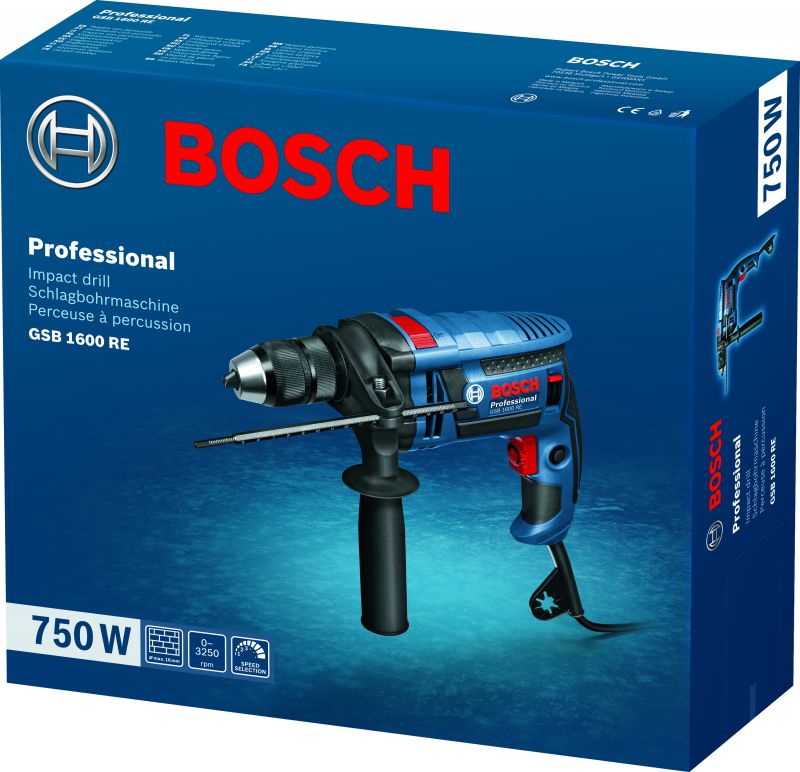 Bosch - Perceuse à percussion 700W - GSB 1600 RE Professional