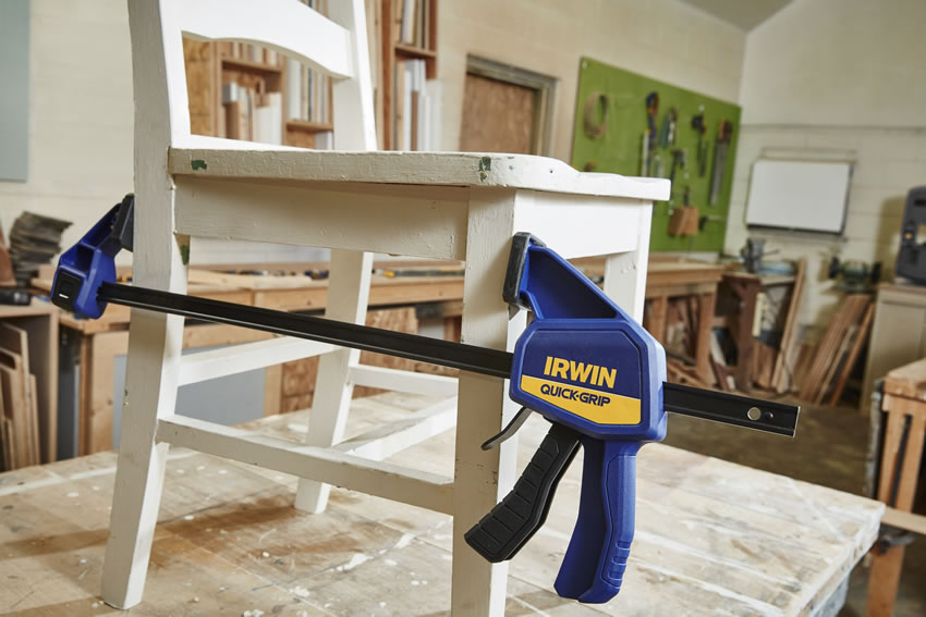 IRWIN QUICK-GRIP Mini Bar Clamps 6-Pack - One-Handed Clamps For Small Projects, 4.5", 6", 12" Sizes