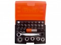 Bahco 2058/S26 Ratchet Socket Bit Set 26-Piece £28.99 Bahco 1/4in Drive 26 Piece Metric Socket Set Consisting Of:
5 X Hex Sockets: 6, 7, 8, 10 & 13mm.
1 X 60mm Hex Magnetic Bit Holder Quick Release.
5 X Hex Torx Bits: Tx10, Tx15, Tx20, Tx25 &