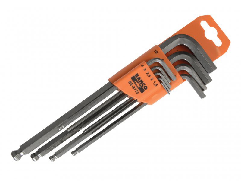 9 Pezzi Bahco Bahco BE-9770 Esagonale Chiave Set BAH9770 1.5-10mm 