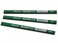 Blackedge  34332 Hard 218 Card 12 Pencils Green £17.99 Blackedge Carpenters Pencils Have An Oblong Section Which Can Be Sharpened To A Chisel Shaped Edge. This Eliminates The Tendency Of A Pointed Pencil To Follow The Grain.   Available In 3 Grades:  Gre