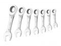 Britool Stubby Ratchet Spanner Set 7 Piece Metric £58.56 Britool Brie111104b 7 Piece Set Of Short Ratchet Combination Metric Spanners, Which Provide Better Accessibility In Confined Spaces. The Ratchets Have A 5° Increment And The Ogv® Ring Profile