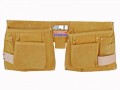 Faithfull Double Tool & Nail Pouch £23.99 Faithfull Double Tool & Nail Pouch Made From Heavy-duty Leather This Tool Pouch Is Double Stitched For Strength And Riveted At Stress Points. It Has A Webbing Belt And 10 Pockets For Tools And Nai