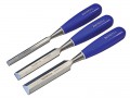 Faithfull Blue B/e Chisel Set(3) Blister Carded £17.99 The Faithfull Bevel Edged Chisel Range Are Quality Tools For Professional Work As Well As Diy Users. The Blue Pvc Handles On These Chisels Are Impact Resistant And Designed For Use With A Mallet Or An