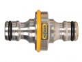 Hozelock 2044 Pro Metal Double Male Connector £7.99 This Hozelock Pro-metal Double Ended Male Connector Allows Two Lengths Of Hose Equipped With Female Connectors To Be Joined Together. It Is Made From Nickel Plated Brass, Which Ensures A Strong And Du