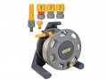 Hozelock 2412 Compact Hose Reel Multi Purpose Hose 25m £36.99 

This Hozelock Innovative Freestanding Compact Hose Reel Is The Ideal Hose Storage System That Can Hold Up To 30m Of 12.5mm Diameter Hose. Freestanding, It Can Safely Store Loose Hose Ensuring The 