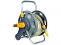 Hozelock 2431 Assembled Reel + 25 Metre Hose + Fittings £52.99 The Hozelock 2431 45m Hose Reel Has A Small Internal Drum Diameter And An Extra-long Winding Handle, Rewinding Is Easy. The Small And Compact Design, Solid Axis And Robust Towing Handle Enables The Ho