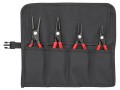 Knipex 001957 Circlip Plier 4pc Set In Tool Roll £89.99 The Knipex 00 19 57 Circlip Pliers Set Contains Four Circlip Pliers Which Are Supplied In A Handy Tool Roll Which Is Made Of Hard-wearing Polyester Fabric With A Practical, Adjustable Quick Release Fa