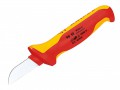 Knipex Cable Knife VDE Insulated £17.49 The Knipex 98 Series Cable Knife Is Fitted With A Ergonomically Designed Handle, Vde Tested Up To 10,000v And Safe For Work Up To 1,000v. Conforms To Din En / Iec 60900. The Handle Prvides A Confident
