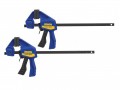 IRWIN Quick-Grip Micro Clamps Twin Pack 100mm (4in) £7.79 The Irwin® Quick-grip® Micro Clamps Feature A Patented Ratcheting Mechanism That Provides Variable Clamping Pressure. The Quick-release Trigger Allows For Fast And Easy Positioning And Release