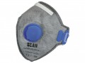 Scan Fold Flat Disposable Odour Mask Valved FFP2 Protection (3) £4.99 Scan Ffp2 Premier Valved Odour Disposable Masks Have Active Carbon Cover Pre-filters, Which Protect Lungs Against Organic Vapour And Gas Below The Occupational Exposure Limits. Designed To Cover The N