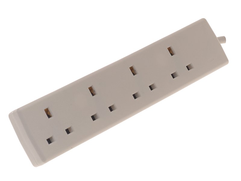 SMJ Extension Lead 4 Way 13 amp 2 Meter B4W2MP, at D&M Tools