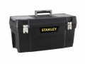 Stanley Toolbox Babushka 25in                   1-94-859 £25.79 This Stanley Toolbox Has Robust Metal Latches For Secure Fastening. The Soft Grip Handle Folds Flat Into The Lid, Which Also Includes 2 Organisers Which Are Accessible Without Opening The Toolbox. A B