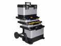 Stanley Fatmax Metal/Plastic Rolling Workshop £149.95 Stanley Fatmax Metal/plastic Rolling Workshop
Features:
Complete Mobile Solution For Large And Small Tools And Accessories
Toolbox On Top With Lift Out Tray For Small