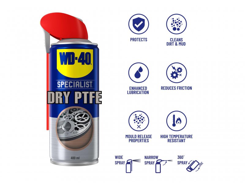 WD40 WD40 Specialist Dry PTFE Aerosol 400ml, at D&M Tools