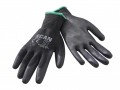 Scan Black PU Gloves (10 Pairs) £6.99 These Scan Black Pu Coated Gloves Have A Seamless Knitted Wrist And A Durable 13g Polyester Liner. The Palm And Fingers Have Been Dipped Into A Polyurethane Coating, Leaving The Back Uncoated. Ideal F