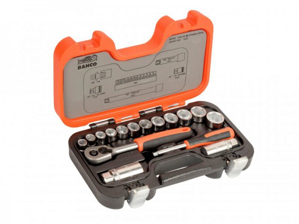 Bahco S330 3/8in Drive + 1/4in Accessories Socket Set, 34 Piece