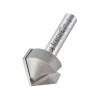 Trend  11/3  X 1/4 TC V Groove Cutter £32.52 Use For Bevelling, Chamfering And For Producing Mortar Grooves.  
Approximately 1.0mm Flat Will Be Found On The Nose.
Is Ideal For Imitating v Jointed Tongue And Groove On Man-made Board.

Dimension