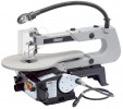DRAPER 405mm 90W 230V Variable Speed Fretsaw with Flexible Drive Shaft and Worklight £139.95 Aluminium Table With Parallel Action Arm Design Which Allows Quick And Accurate Cuts. Incorporates A Worklight And Flexible Shaft Suitable For Use With Draper Multi-tool Accessories. The Dust Blower K