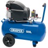 DRAPER 50L 230V 1.5kW Air Compressor £194.95 Features: Suitable For Workshop And Site Use, Thermal Motor Protection Overload, On/off Pressure Switch, Pressure Regulator And Pressure Gauge, Wheels And Transport Handletank Size   50