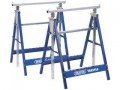 Draper Pair (2) Of Telescopic Saw Horses Or Builders Trestles £54.95 Draper Pair (2) Of Telescopic Saw Horses Or Builders Trestles
Telescopic Action With Height Adjusting Locking Bars. Dual Locking Safety Arms And Folding Support Braces For Rigidity When Working. Fo